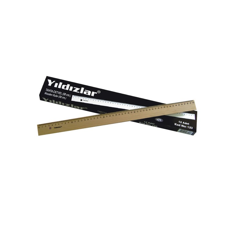 Yıldızlar Tahta Cetvel 50 Cm