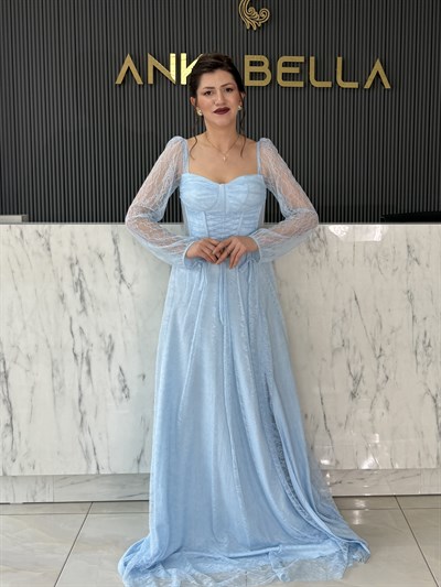 Bebe Mavisi Gotik Abiye