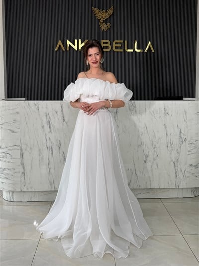 Beyaz Santorini Madonna Abiye