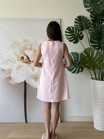 Çizgili Elbise Pembe