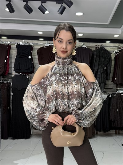 Acı Kahve Şifon Bluz