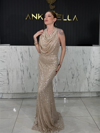 Elissa Krem Balık Abiye