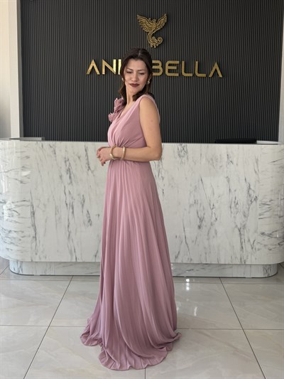 Floransa Toz Pembe Abiye