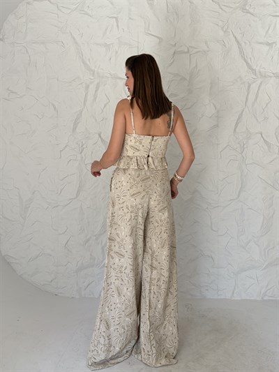 Kahve Büstiyer Pantolon Takım
