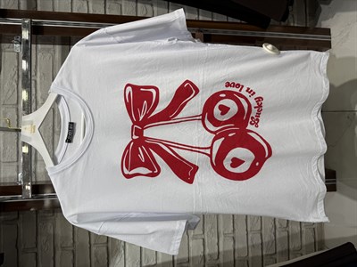 Kiraz Baskılı Kısa Kol T-shirt