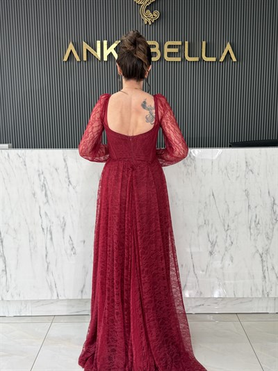 Kırmızı Gotik Abiye