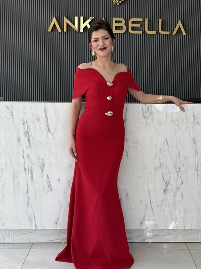 Kırmızı Siena Abiye