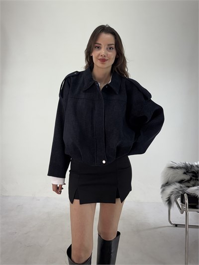 Lacivert Modal Bomber Mont