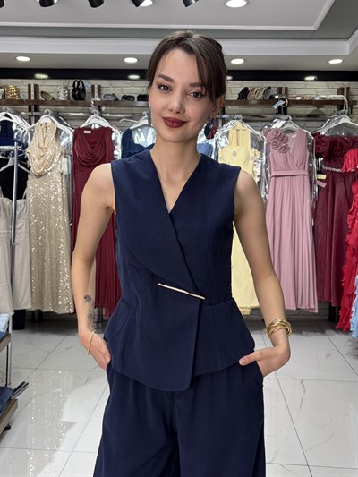 Lacivert Tulum Elbise