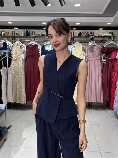 Lacivert Tulum Elbise