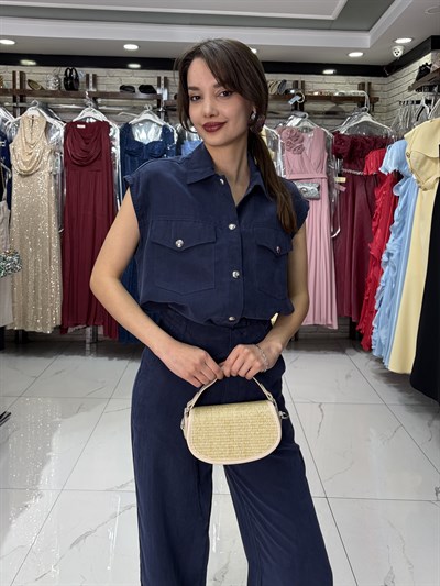 Lacivert Yelek Pantolon Takım