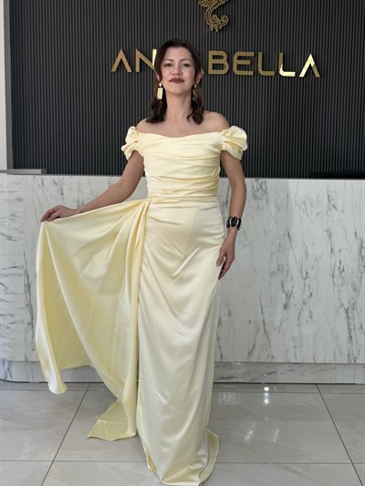 Madonna Yaka Sarı Abiye