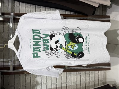 Panda Baskılı Kısa Kol T-shirt