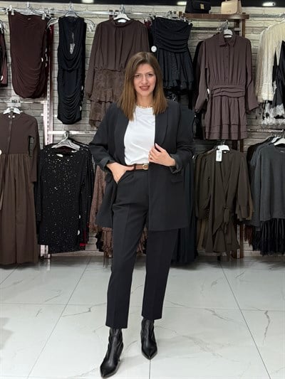 Şal Yaka Siyah Blazer Ceket