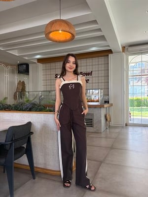 Şeritli Pantolon Takım
