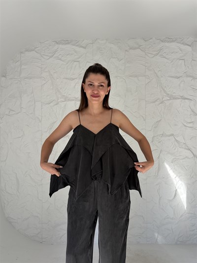 Siyah Bluz Pantolon Takım