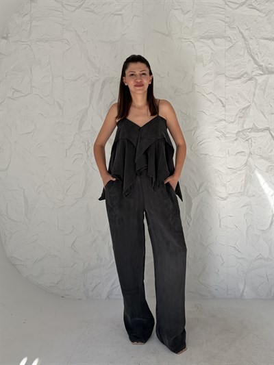 Siyah Bluz Pantolon Takım
