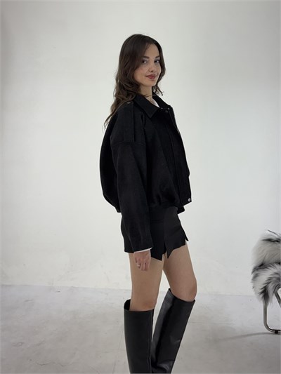 Siyah Modal Bomber Mont