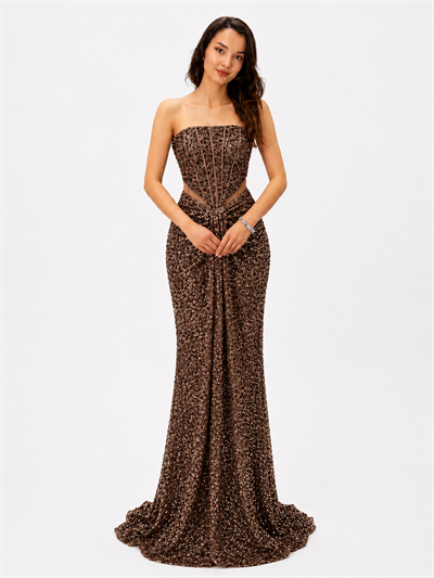 Starlight Gold Pul Payet Abiye