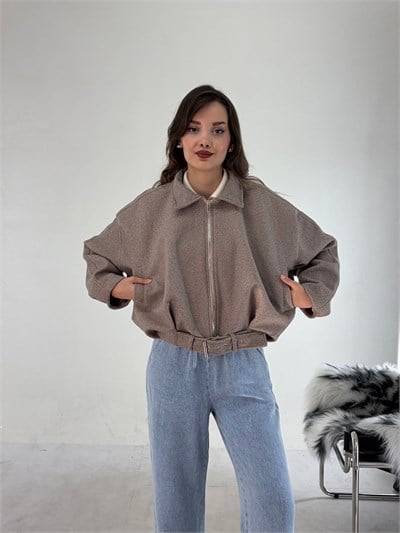 Vizon Bomber Kaşe Ceket