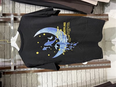 Wonderland Baskılı Kısa Kol T-shirt