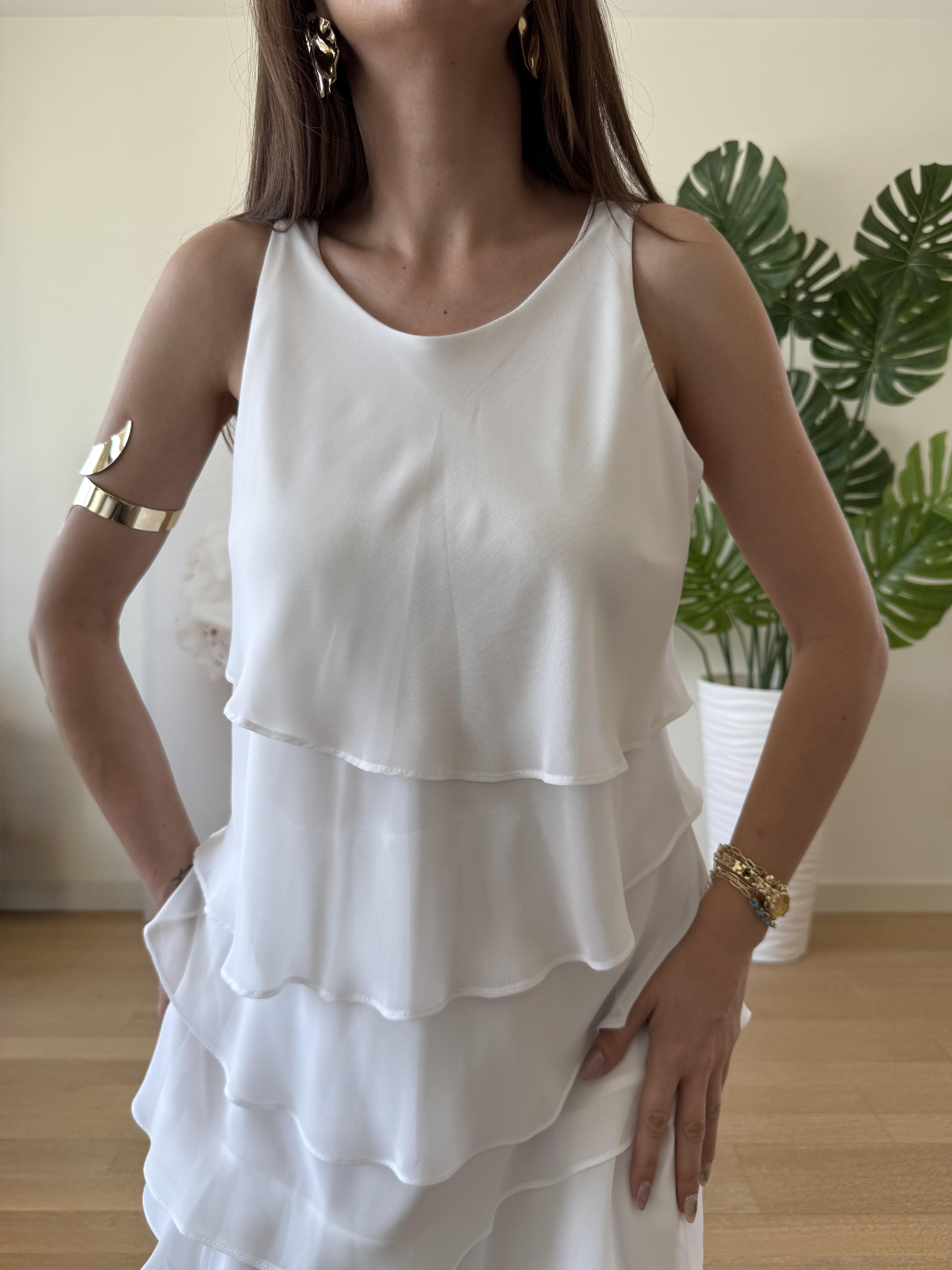 Kat Kat Şifon Elbise Beyaz · 4