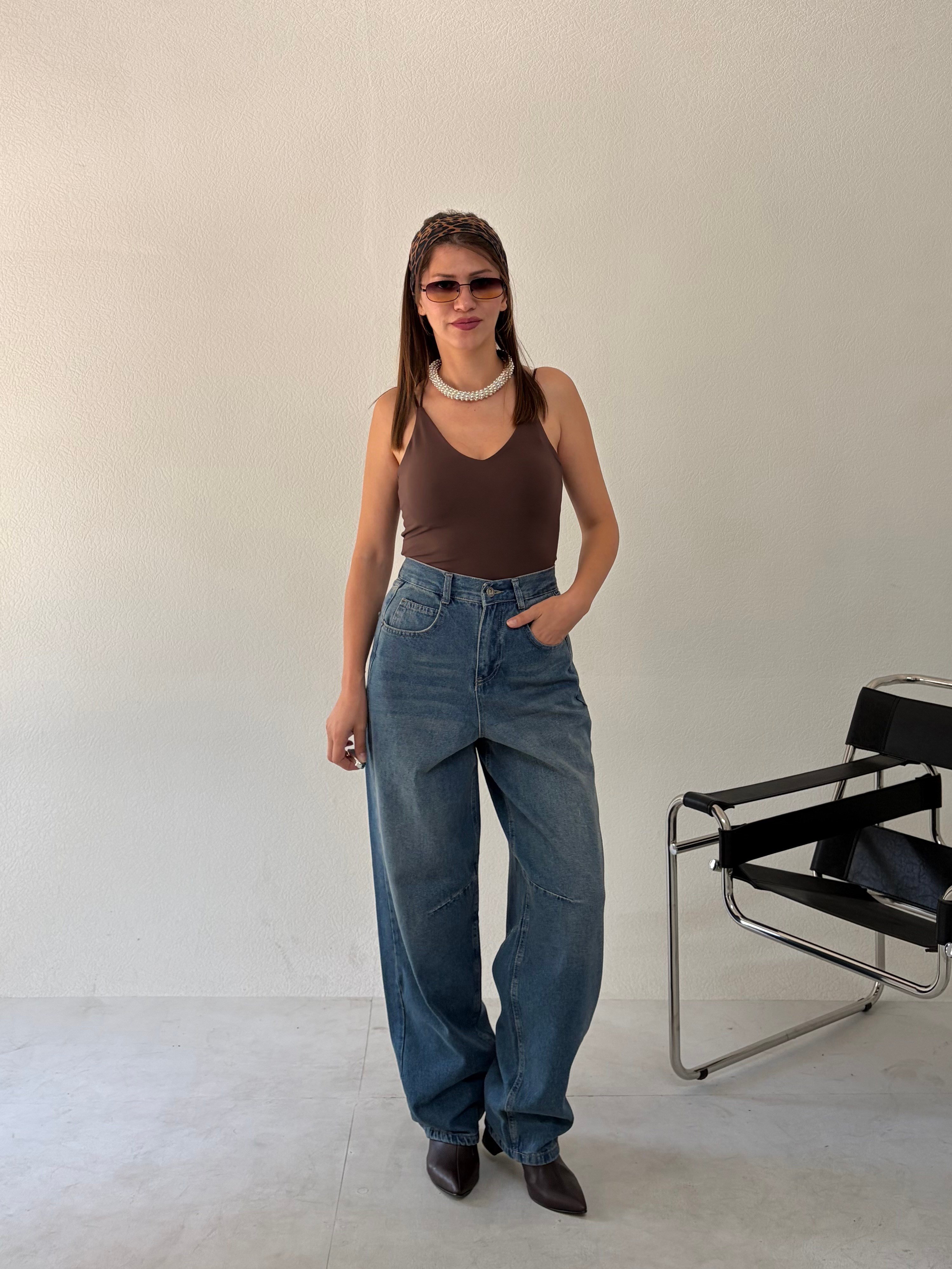 Koyu Mavi Baggy Jean · 5