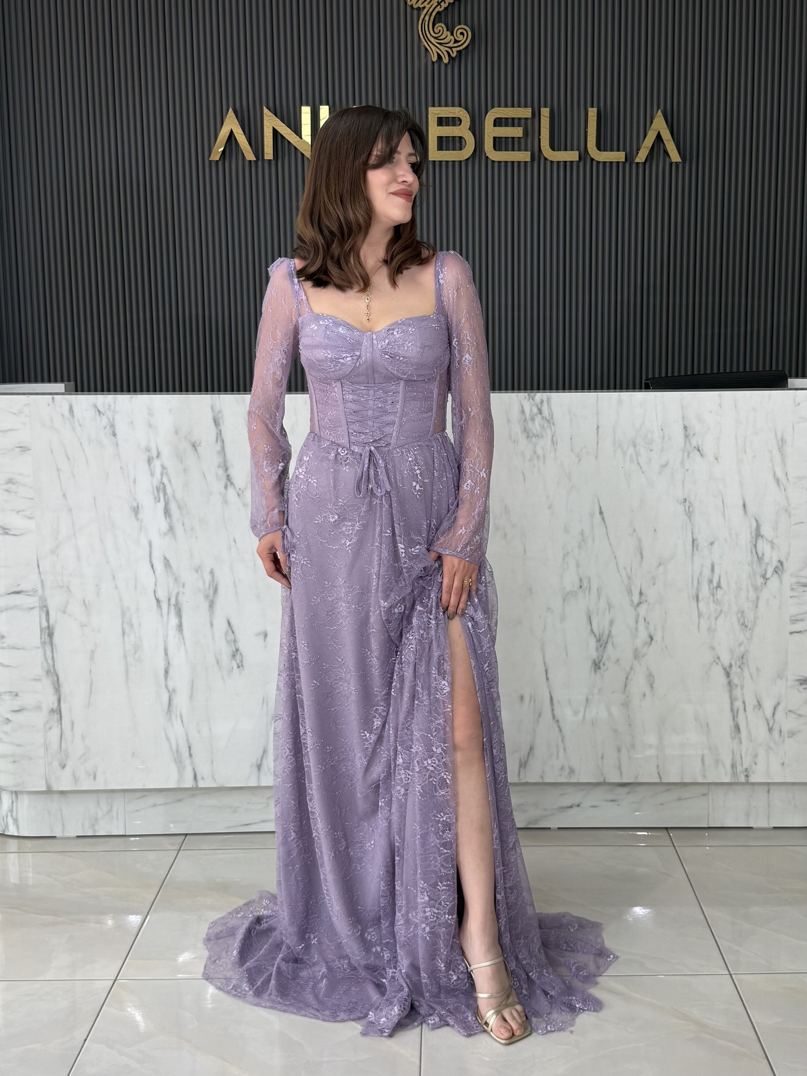 Lila Gotik Abiye · 2