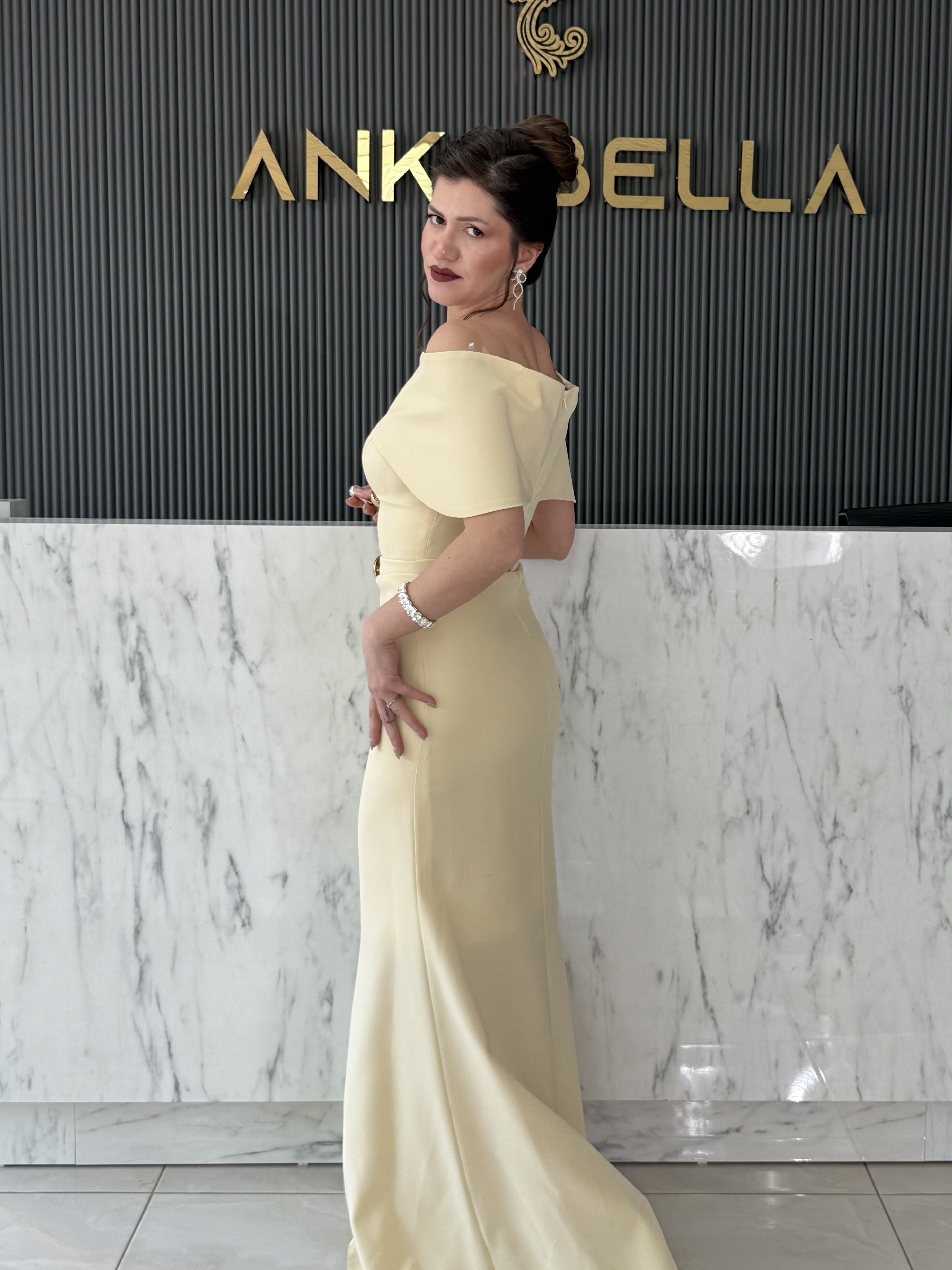 Tereyağ Sarısı Siena Abiye · 2