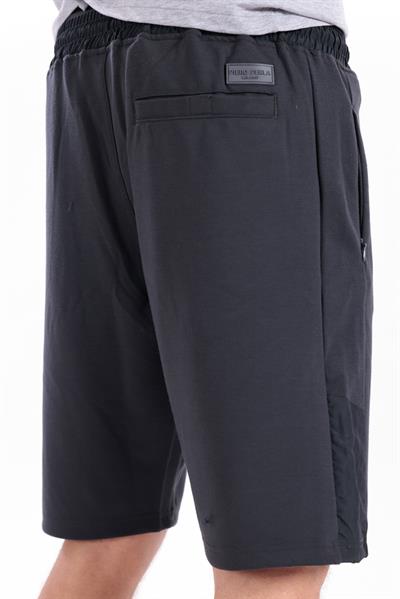 Çelik İnterlok Kumaşlı Premium Garnili Slim Fit Erkek Antrasit Şort