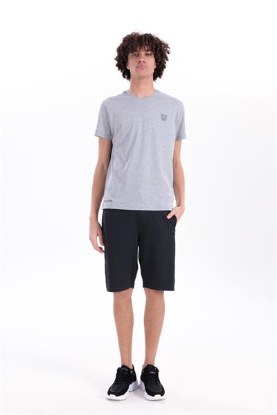 Çelik İnterlok Kumaşlı Premium Garnili Slim Fit Erkek Antrasit Şort