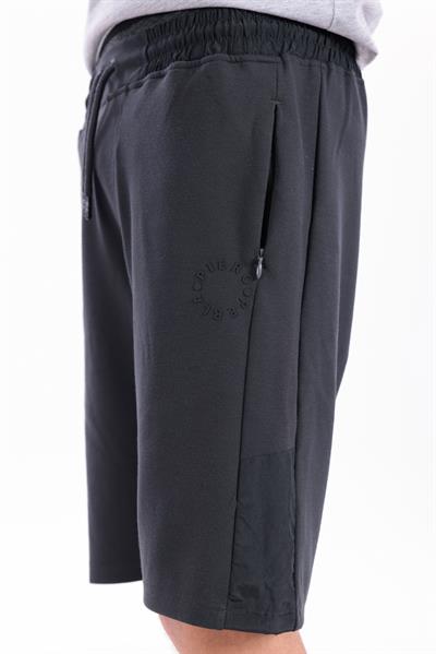 Çelik İnterlok Kumaşlı Premium Garnili Slim Fit Erkek Antrasit Şort