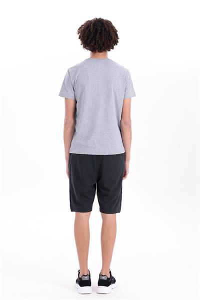 Çelik İnterlok Kumaşlı Premium Garnili Slim Fit Erkek Antrasit Şort