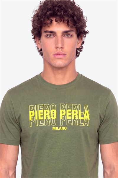 Erkek Bisiklet Yaka Yüksek Baskı Detaylı Regular Fit T-Shirt