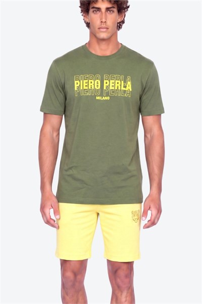 Erkek Bisiklet Yaka Yüksek Baskı Detaylı Regular Fit T-Shirt