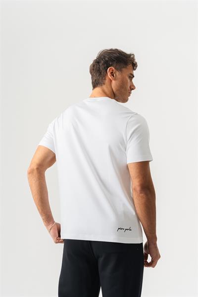 Mens Regular Fit Crew Neck White Basic T-Shirt