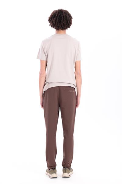 Interlock Compact Tone-on-Tone EVA Embroidered Crew Neck Slim Fit Mens Stone T-Shirt