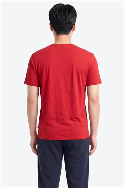 Jaguar Baskı Detaylı Bisiklet Yaka Regular Fit Erkek Kırmızı T-Shirt
