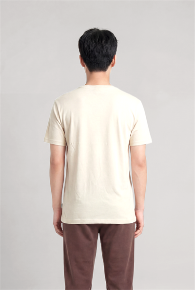 Jaguar Baskı Detaylı Bisiklet Yaka Regular Fit Erkek Sütlü Kahve T-Shirt