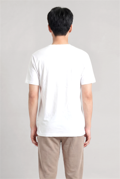Jaguar Baskı Detaylı Bisiklet Yaka Regular Fit Erkek Beyaz T-Shirt