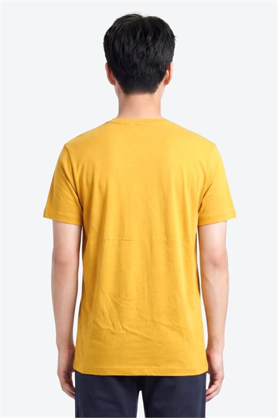 Jaguar Baskı Detaylı Bisiklet Yaka Regular Fit Erkek Hardal T-Shirt