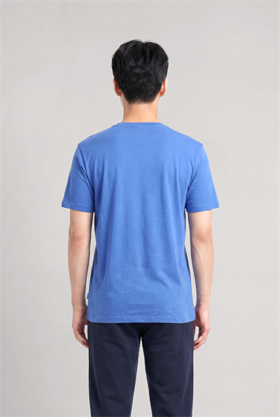 Jaguar Baskı Detaylı Bisiklet Yaka Regular Fit Erkek Mavi T-Shirt