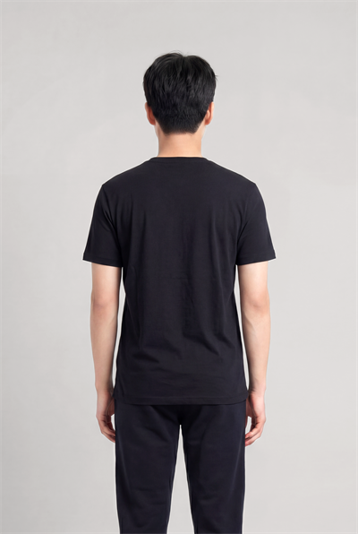Jaguar Baskı Detaylı Bisiklet Yaka Regular Fit Erkek Siyah T-Shirt