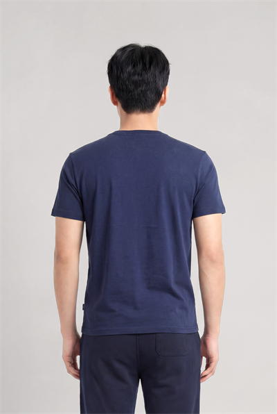 Jaguar Baskı Detaylı Bisiklet Yaka Regular Fit Erkek Lacivert T-Shirt