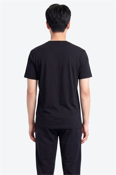 Jaguar Baskı Detaylı Bisiklet Yaka Regular Fit Erkek Siyah T-Shirt
