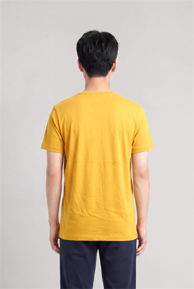 Jaguar Baskı Detaylı Bisiklet Yaka Regular Fit Erkek Hardal T-Shirt