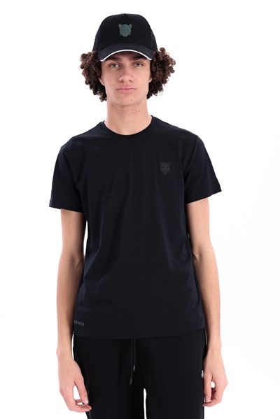 Jaguar Contour Embroidery Detail Mens Black Cap
