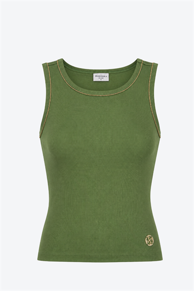 Kadın Bisiklet Yaka Metal Logo Detaylı Ekstra Slim Fit Atlet