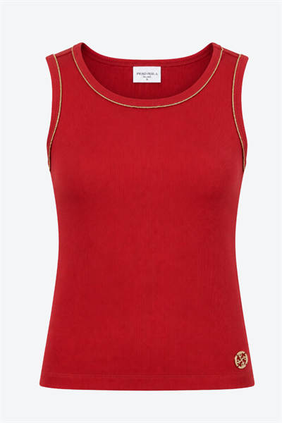 Kadın Bisiklet Yaka Metal Logo Detaylı Ekstra Slim Fit Atlet
