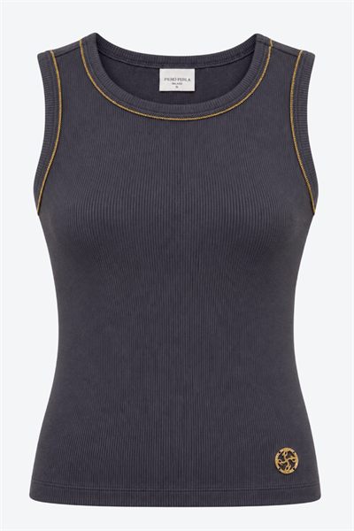 Kadın Bisiklet Yaka Metal Logo Detaylı Ekstra Slim Fit Atlet